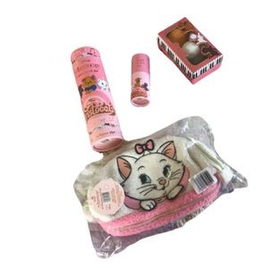Disney Limited The Aristocats Collection Makeup Bag, Brushes Blender Kabuki New